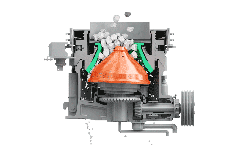 多缸液压圆锥破碎机工作原理